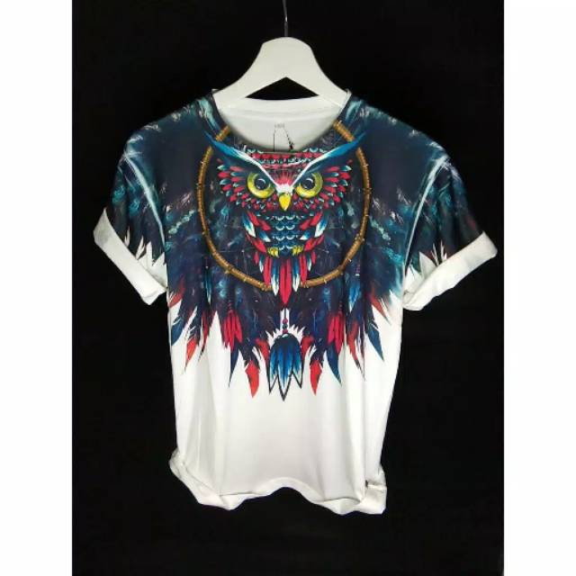 Baju Kaos Printing 3D Bangkok Thailand Bird Burung Fullprint Full Print Spoon Import Impor Distro