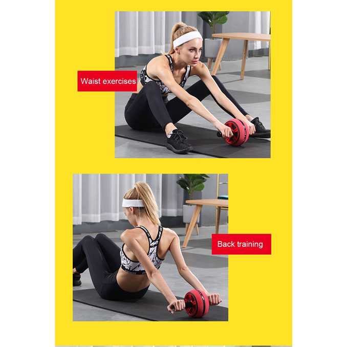 Wheel Sport Alat Gym Fitness Abdominal Exercise Roller /  Olahraga Fitness Pembentuk Otot Perut / Roda Fitness Perut Melatih Kebugaran Otot / Alat Fitness Perut /Gym Fitness Olahraga Diet Langsing / Roda Gym Fitness Pengecil Perut Murah Original