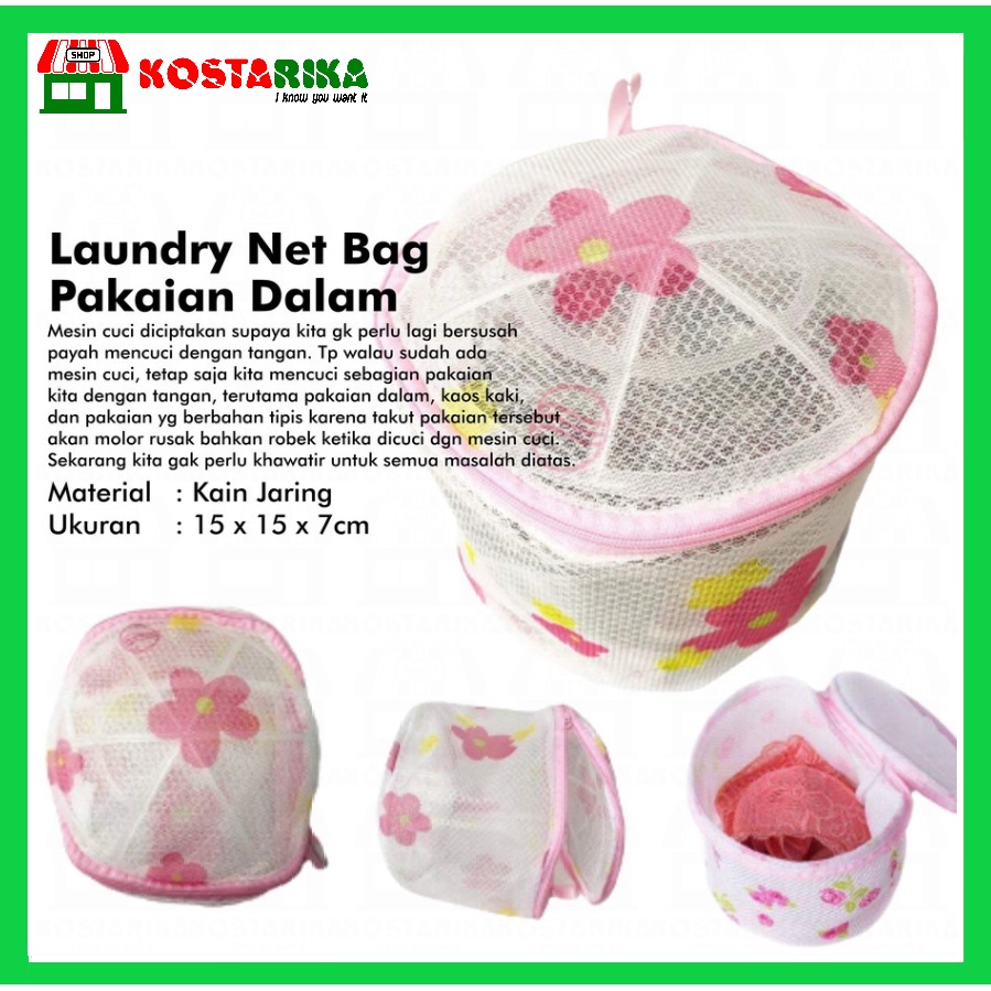 KOSTARIKA Keranjang Tempat Cucian Pakaian Dalam Kotor Atau Laundry Net Bag