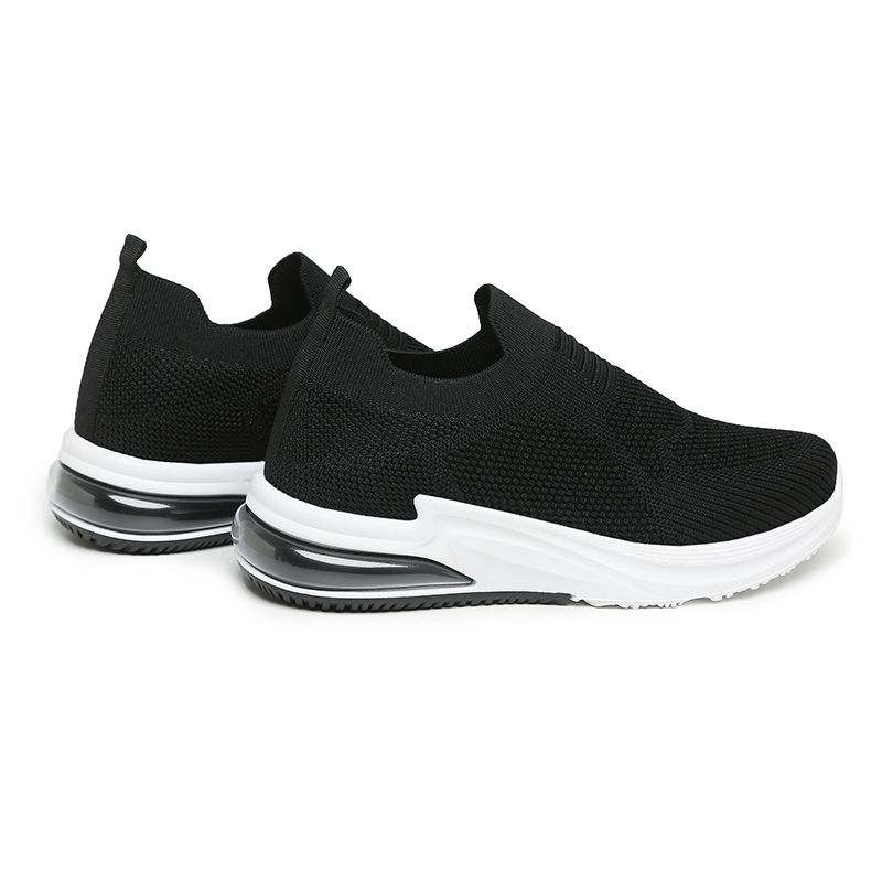 [GROSIR][COD] SEVEN_DAY SEPATU RAJUT WANITA OLAHRAGA TANPA TALI SPORT SHOES HITAM A-668