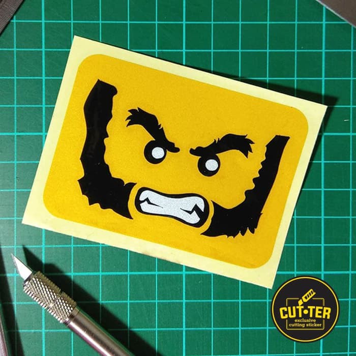 cutting sticker LEGO logan wolverine head