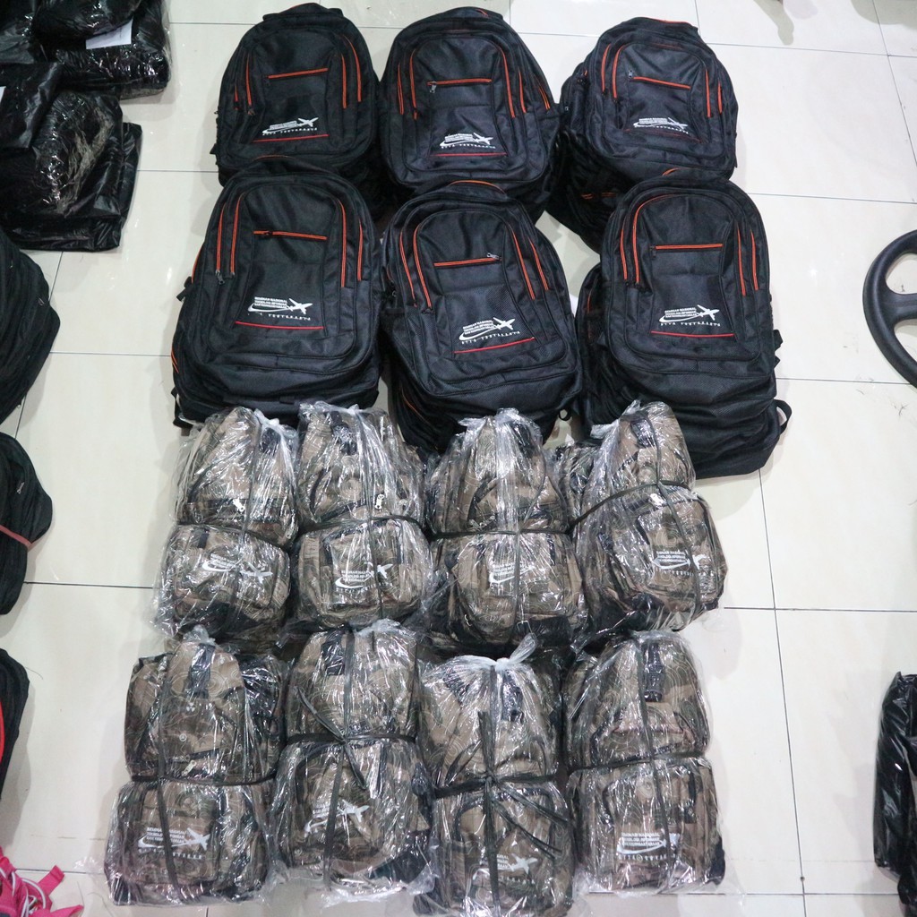 Jual Tas Ransel Selempang Grosir Sablon / Bordir Tas Souvenir Hadiah Peminatan Pelatihan Seminar