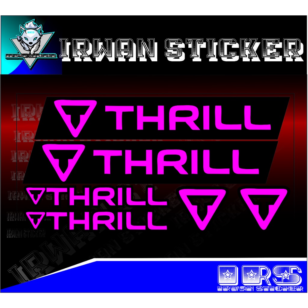 STICKER CUTTING SEPEDA THRILL VARIASI COSTUM BIKE ART/STRIPING SEPEDA THRILL COD