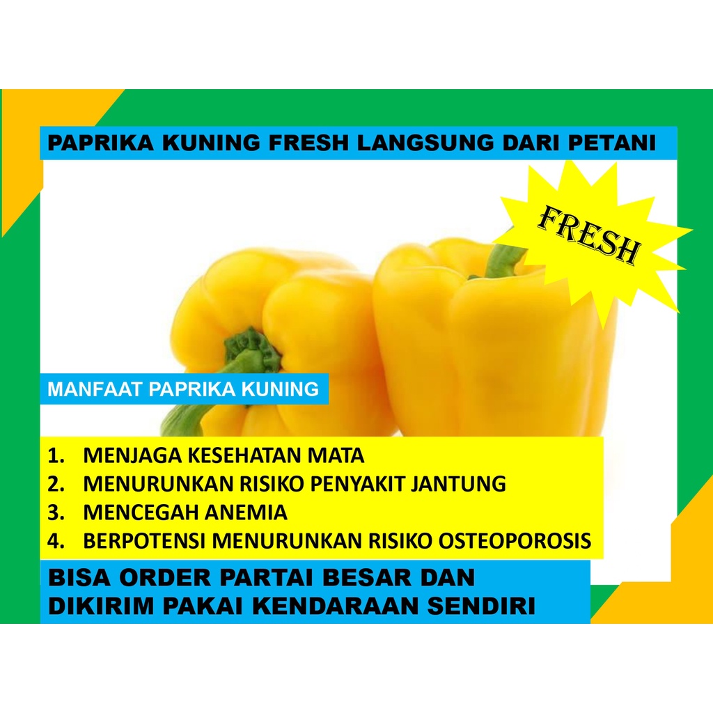 

Paprika Kuning Fresh Box Langsung Dari Petani