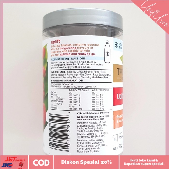 

⭐COD⭐ Twinings Live Well Cold Brew Uplift 12 bags