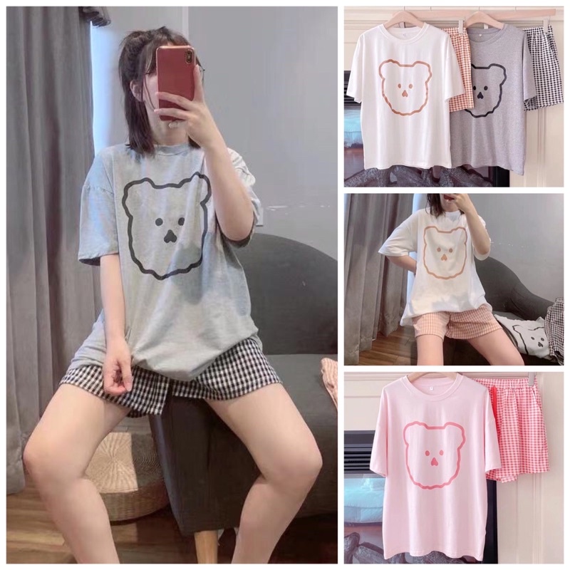 Baju Piyama Wanita Import / Baju Tidur Wanita / Baju Santai Korea + celana  Style