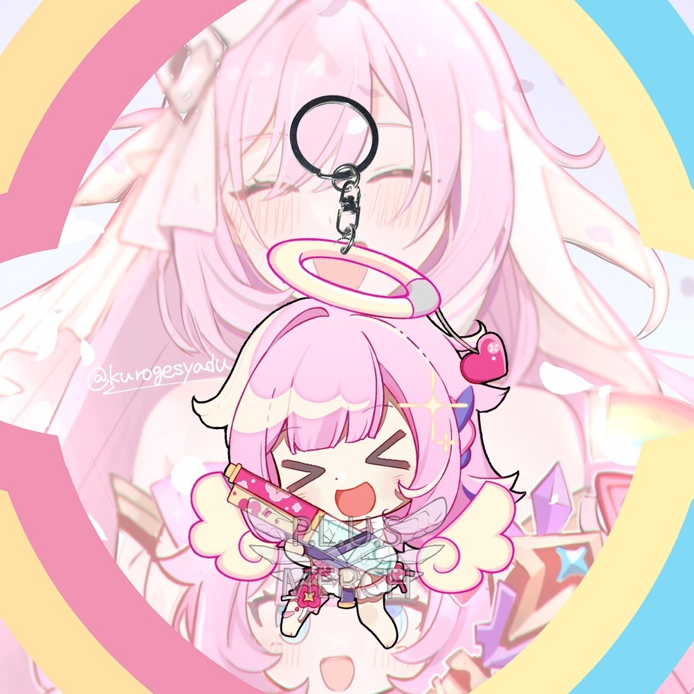 Gantungan Kunci Honkai Impact Elysia ELF - HI3 - Key Chain - Souvenir - Anime - Ganci - Ganci Anime