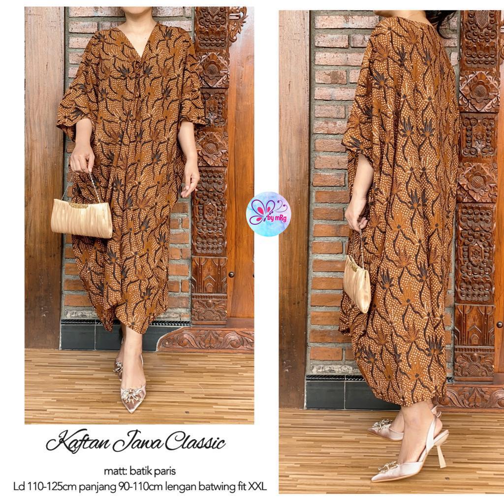 Dress Kaftan Batik by Butik Batik Solo Bahan Paris kode DRESS KAFTAN JAWA CLASSIC