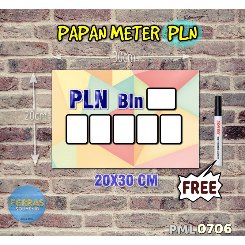

Ferras Papan Meter Listrik PLN PAM motif Unik - Pastel 06