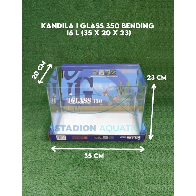Aquarium Kandila I GLASS 350 Bending 16 L ( 35X20X23 ) cm