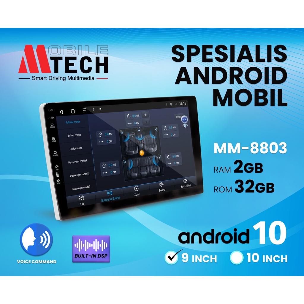 Head Unit Android Terbaru & Canggih Mtech MM-8803