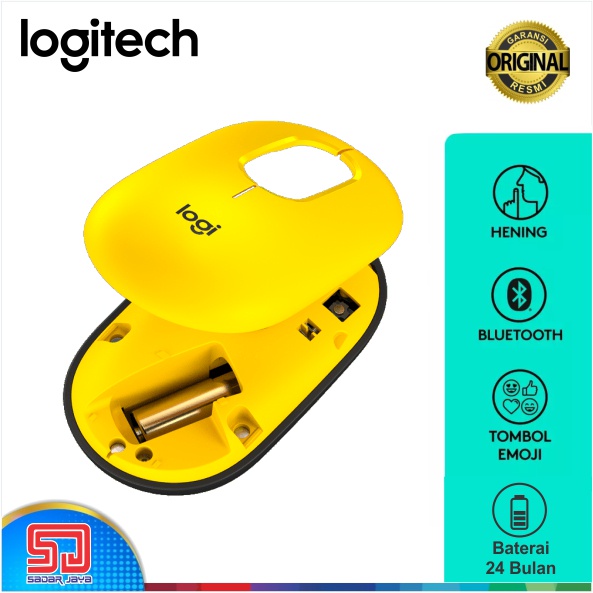 Logitech POP Mouse Bluetooth Silent With Emoji Original