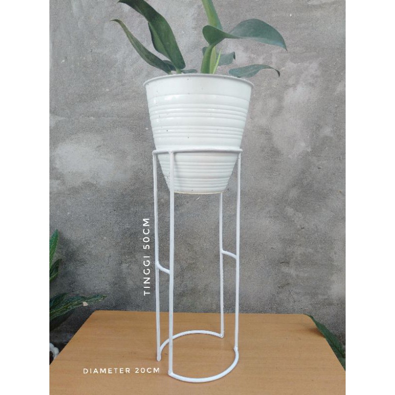 Standing Single Pot Besi Minimalis Rak bunga Tanaman hias Termurah