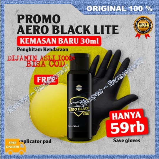 [BISA COD] Aero Black Lite Penghitam Plastik Body Motor ASLI ORIGINAL