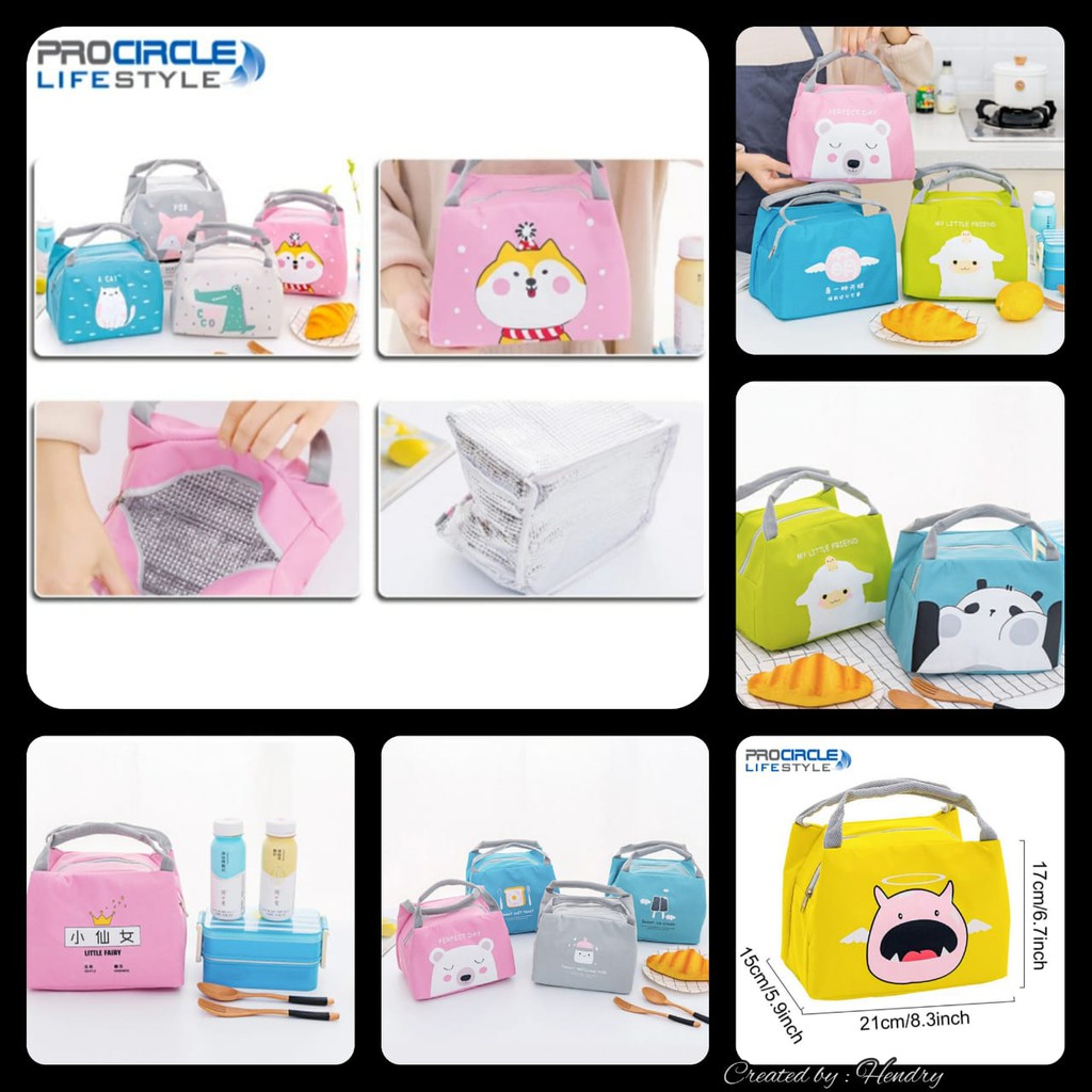 Tas Bekal Anak Karakter Hewan Lucu - Cooler Bag Lunch Caracter Animal