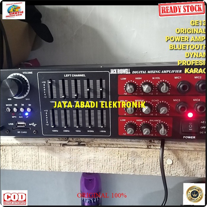 G139 ORIGINAL AMPLIFIER BLUETOOTH DIGITAL ECHO MIXER MIXING POWER EQUALIZER BLUETOT KARAOKE BLUTUT USB MP3 PLAYER AUDIO SOUND SYSTEM AC DC PROFESIONAL PRO AUX DJ VOKAL 4 CHANNEL BISA JUGA TAMBAHAN SPEAKER AKTIF SPY KARAOKENYA LEBIH BAGUS