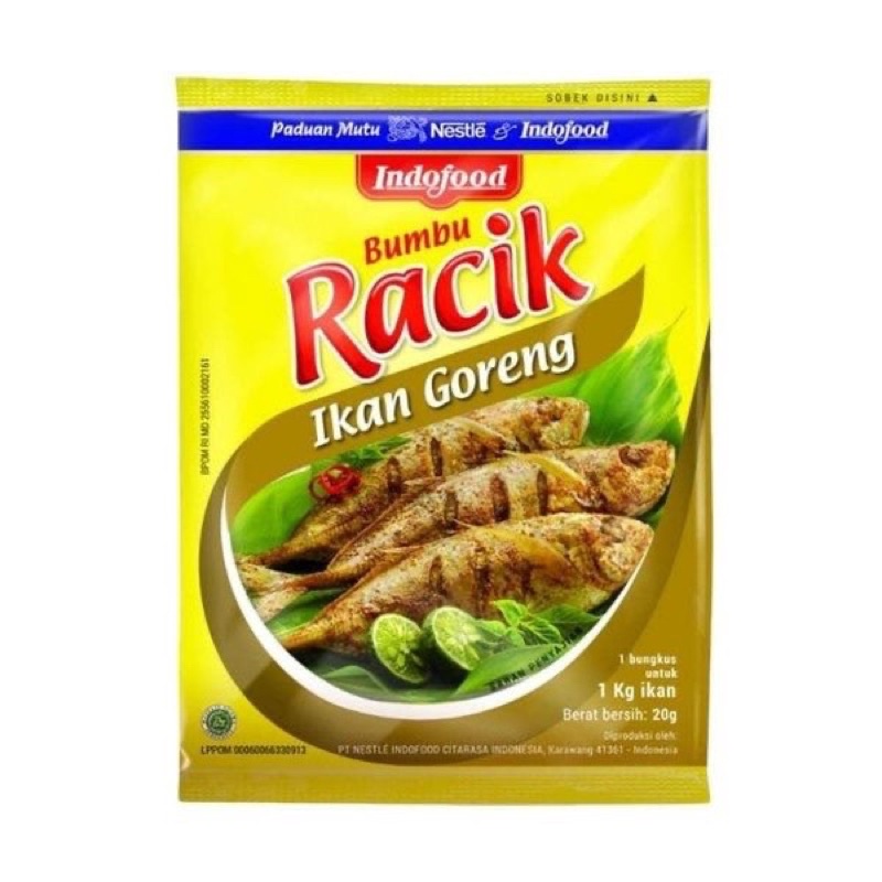 

BUMBU RACIK INSTAN/ BUMBU RACIK INDOFOOD/ BUMBU RACIK/ BUMBU NASI GORENG/ BUMBU IKAN GORENG/ BUMBU AUAM GORENG/ BUMBU TEMPE