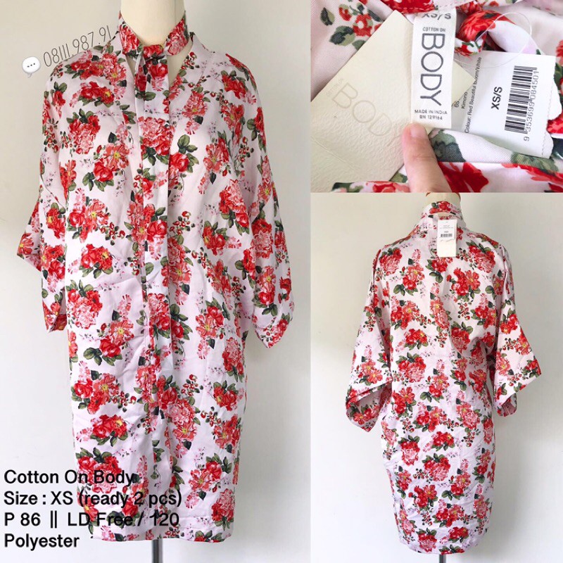 cotton on body outer baju tidur pjamas