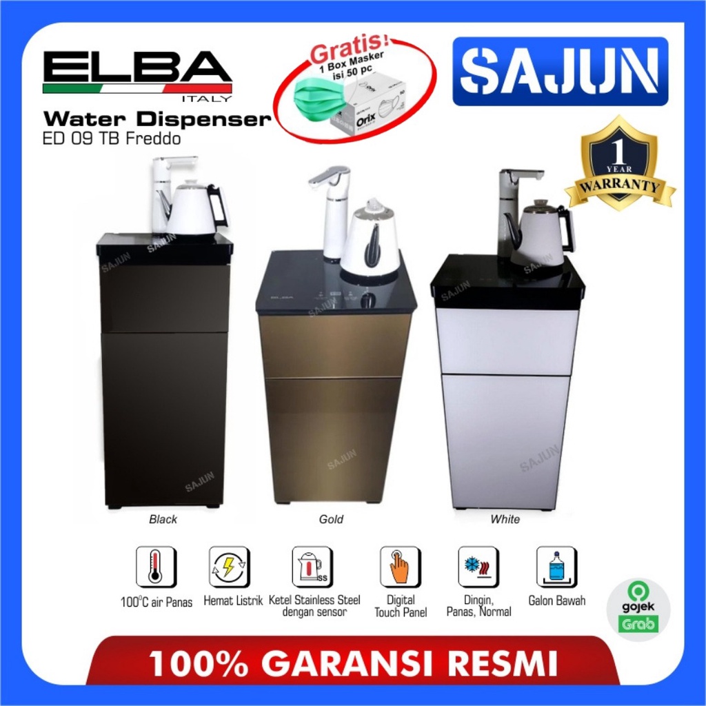 ELBA Water Dispenser ED09TB Freddo Dispenser Air Galon Bawah ED 09 TB