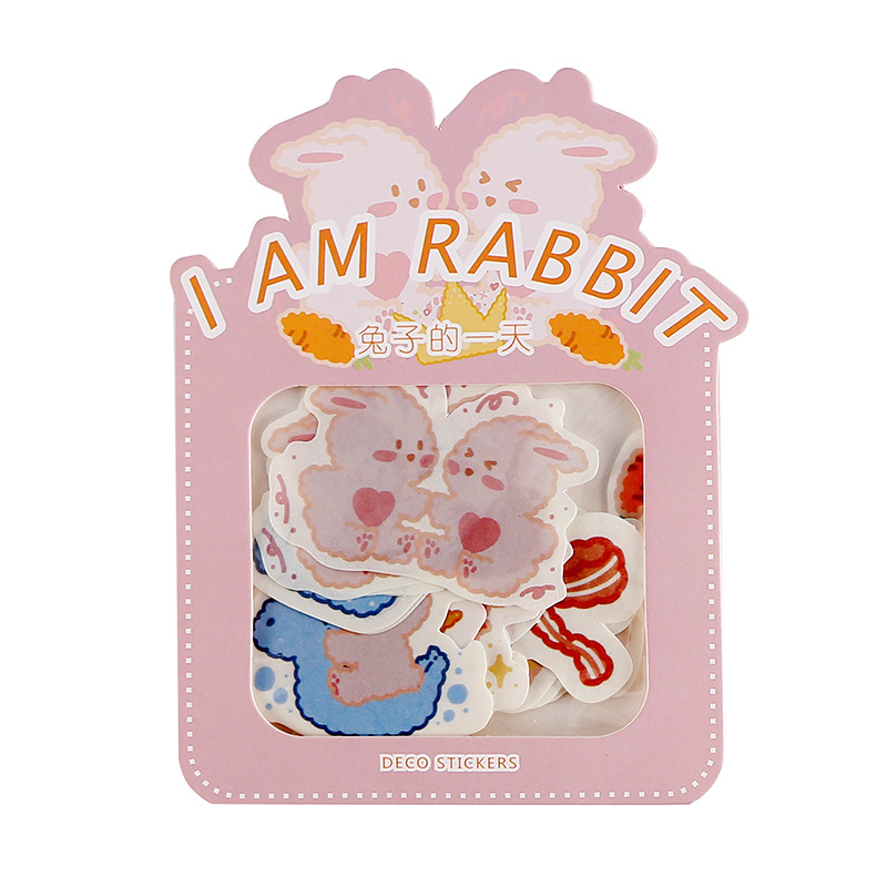 imoda 30 lembar / pack Stiker Kartun Lucu DIY Dairy Scrapbooking Dekorasi Alat Tulis-4