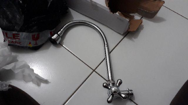 Kran Air Cuci Piring Leher Angsa Tembok Fleksibel Sk00375g