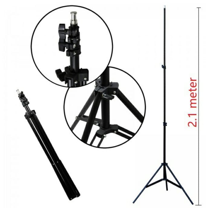 Tripod Handphone 2 Meter Besi Plus Mini ball head Free Holder Hp Free Tomsis Remote Bluetooth Free Tas Tripod-3
