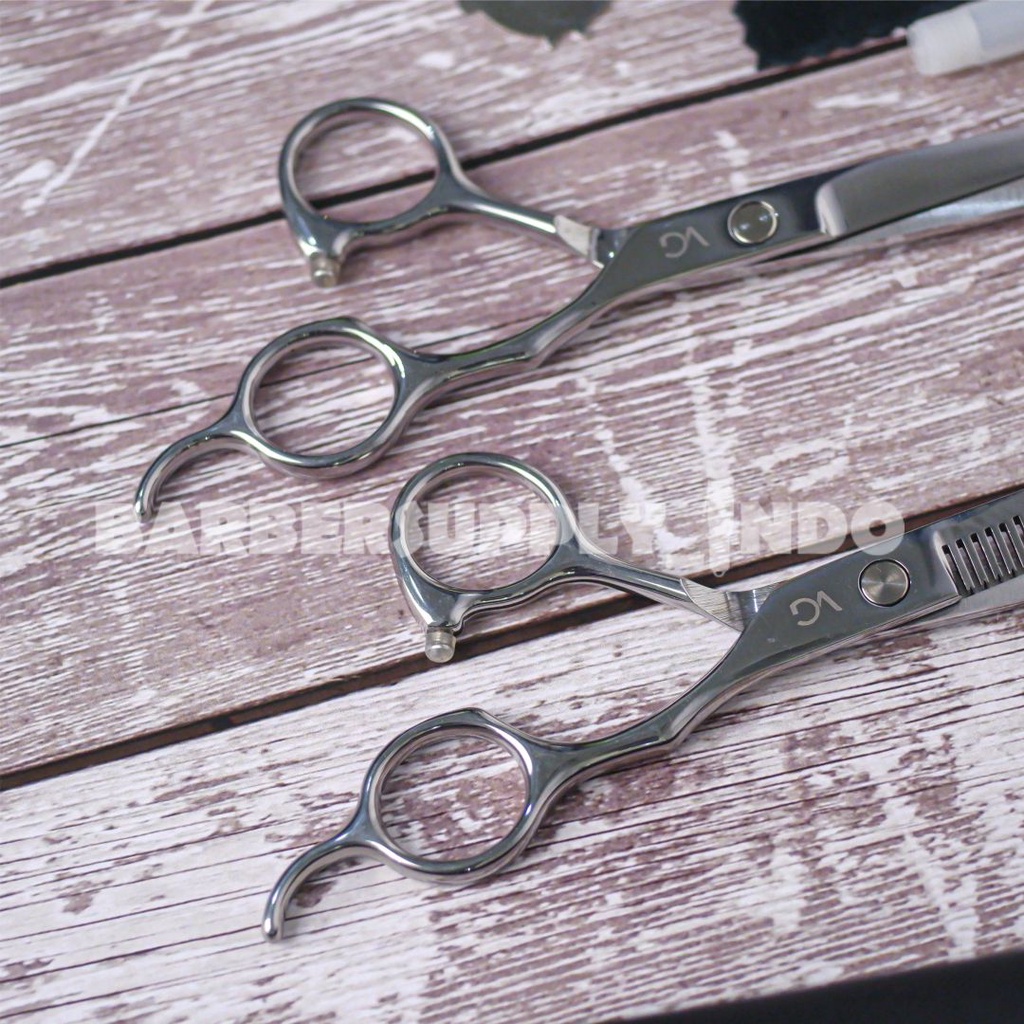 GUNTING POTONG RAMBUT GUNTING SASAK GUNTING RAMBUT SET STAINLESS KARET