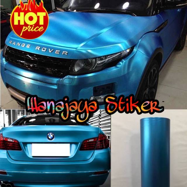 STICKER SKOTLET MOTOR MATTE CROM DOFF METALIK BIRU MUDA /STIKER CROM DOFF METALIK BLUE SKY/BIRU MUDA