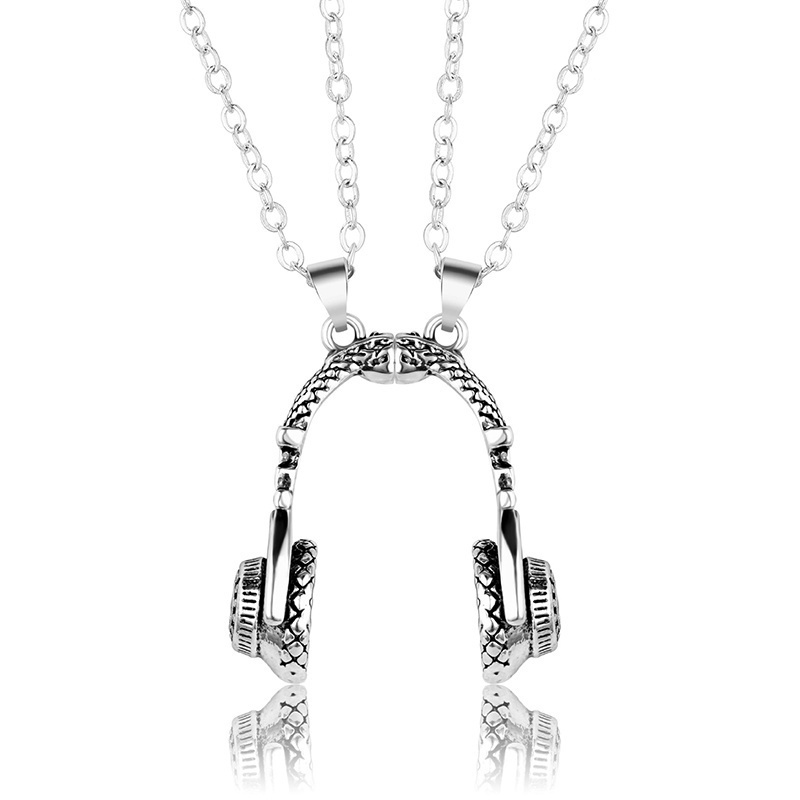 Fancyqube Kalung Rantai Panjang Liontin Headphone Musik Dj Gaya Hip Hop Rock Untuk Pria Dan Wanita