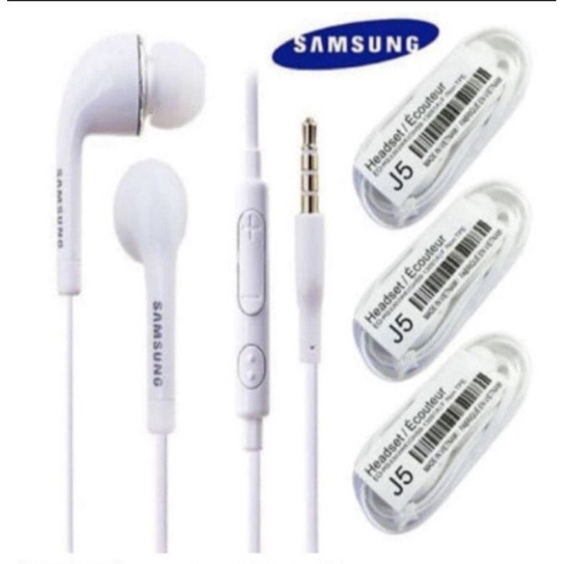 HANDSFREE EARPHONE SAMSUNG J5 ORI VIETNAM KARET EXTRA BASS