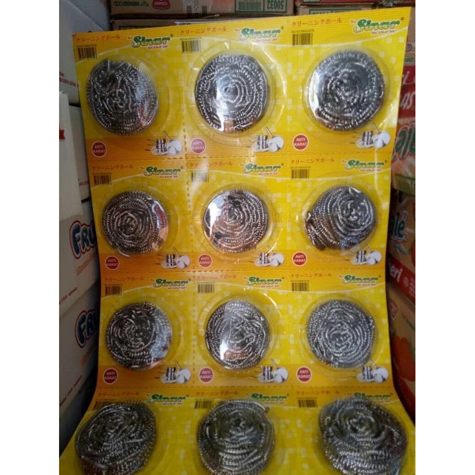 ( GBL ) Sabut Kawat Cuci Piring SINAR Anti Karat PRES STAINLESS