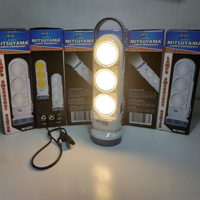 Lampu Emergency Mitsuyama MS-6032/Senter Led seba Guna/Lampu Darurat