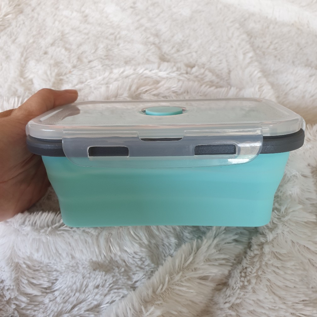 Tempat Makan Lipat Silikon Anti Tumpah Murah Bpa Free 1200ml 350ml Kotak Makan Bekal Anak Lunch Box