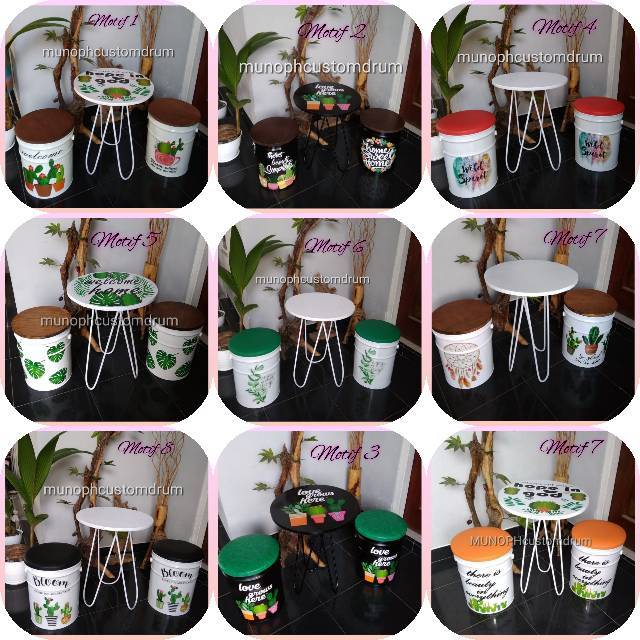 Kursi tong / kursi kafe / kursi teras / stool tong custom design