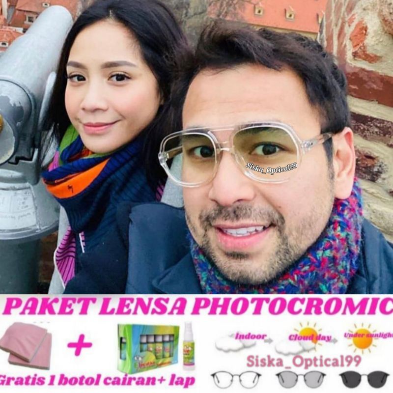 Frame Kacamata RAFI AHMAD | Kacamata Photocromic Kacamata Anti Radiasi FREE LENSA MINUS/SILINDER