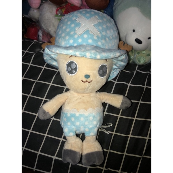 BONEKA CHOPPER BABY ONE PIECE POLKA BIRU MUDA ORIGINAL (PL)