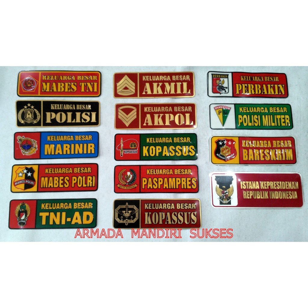 Sticker PVC Panjang Logo Kesatuan - Stiker Panjang Logo Kesatuan