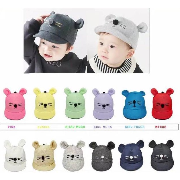 TOPI ANAK BAYI LAKI LAKI PEREMPUAN KARAKTER CRORODILE TOPI ANAK BASEBALL MOTIF ALIGATOR PREMIUM-hitam motif kucing
