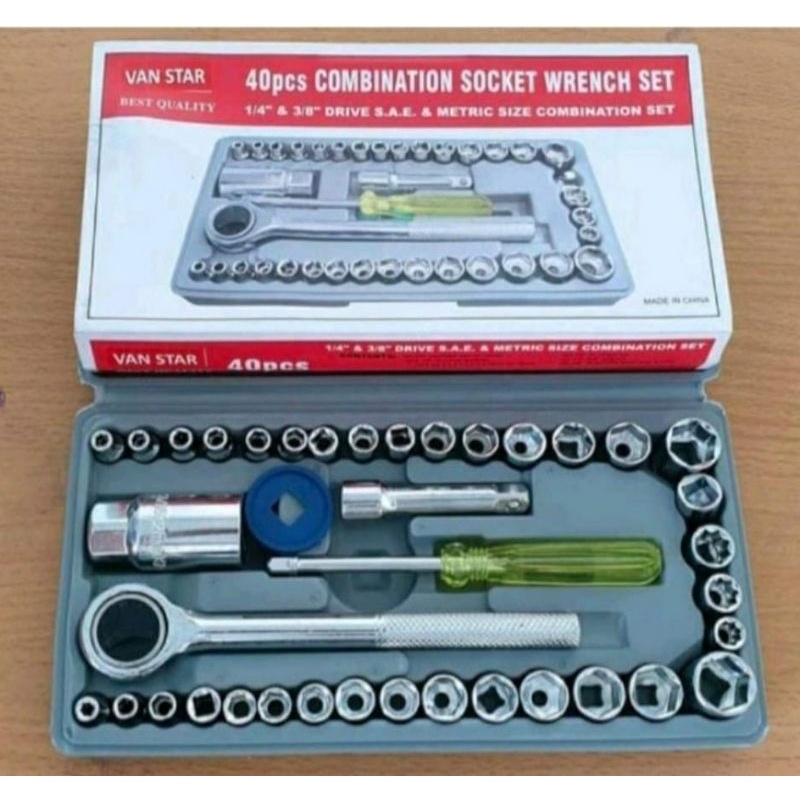 KUNCI SOCK SET TOOL 40 pcs BENGKEL SEPEDA