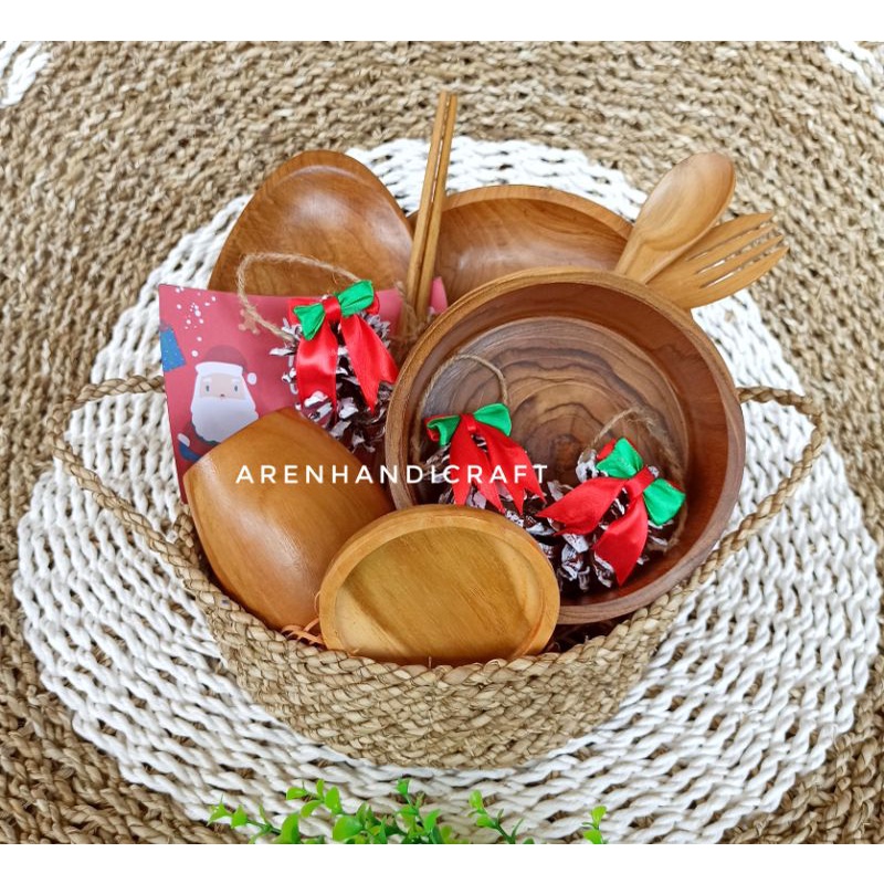 

ARENHANDICRAFT Hampers Natal kayu jati (free kartu ucapan)