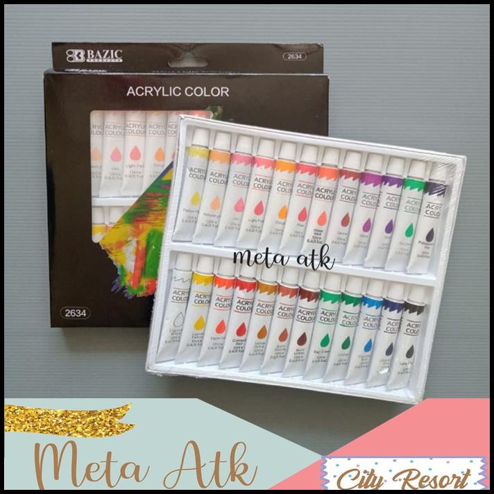 

Cat Acrylic / Akrilik Bazic Isi 24 Warna