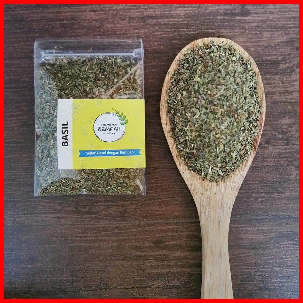 

PROMO Daun Basil Import 10 gram Basil Kering Dried Kemangi Rempah Oregano Topping Pizza MPASI