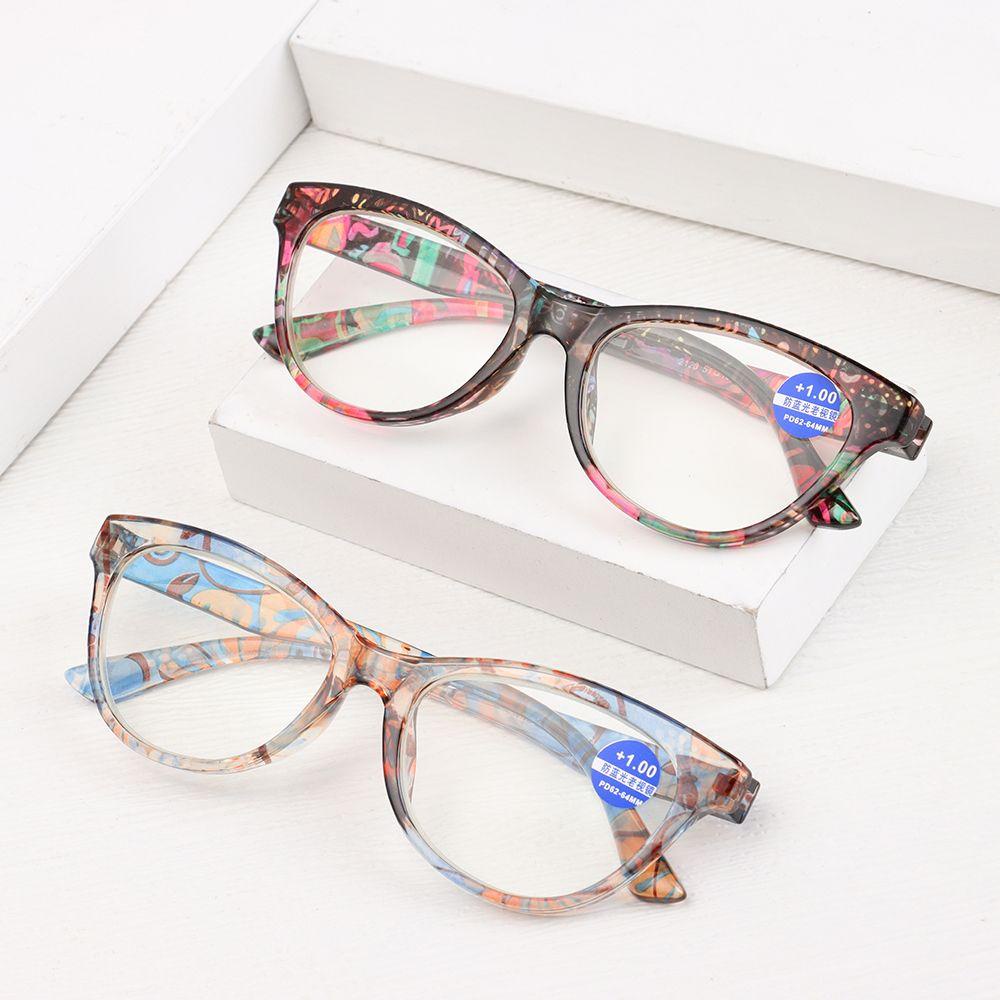 SUYO Kacamata Baca Frame Nyaman Portable Bunga Vintage Ultra Ringan