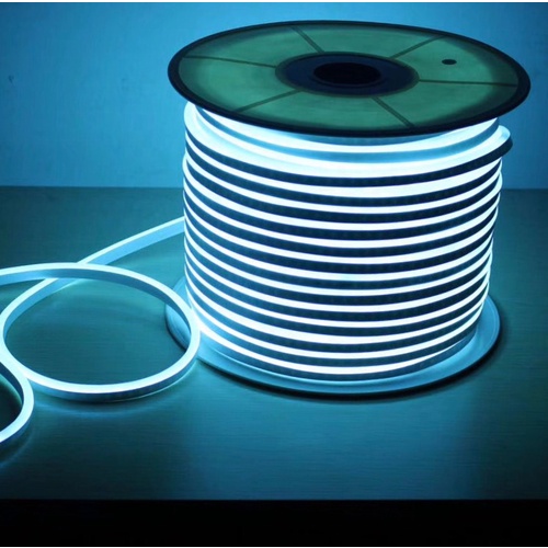 Lampu Led neon flex Rope light Custom Warna Ice Blue / Biru muda meteran