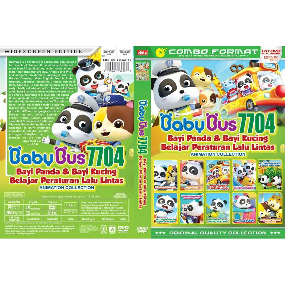 KASET DVD Animation anak Collection BABY BUS 7704  Animation anak Terlaris