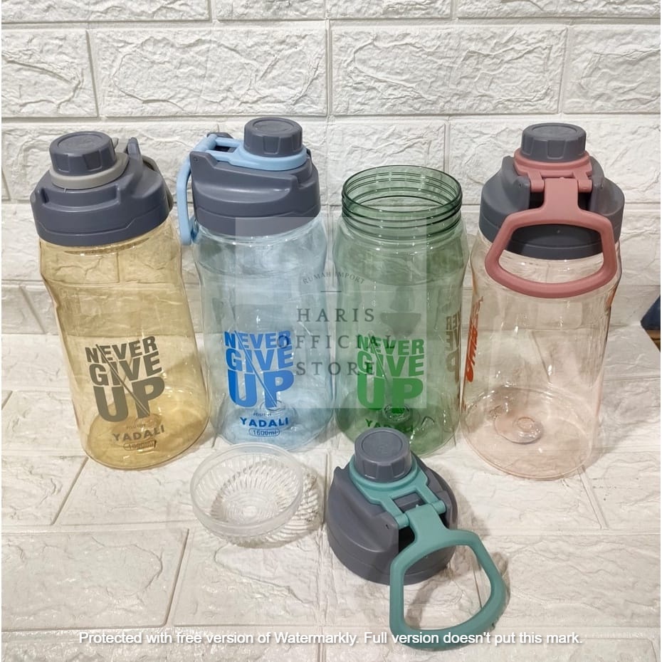 BOTOL MINUM NEVER GIVE UP BPA FREE 1600ML INFUSED WATER