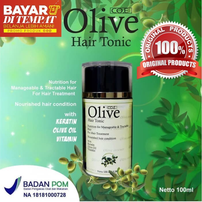 Olive Hair Tonic 100 Asli Original Bpom Minyak Zaitun Penumbuh Vitamin Rambut Rambut Shopee Indonesia