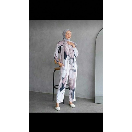 One Set Rayon Viscose Premium motif terbaru-Bella Set