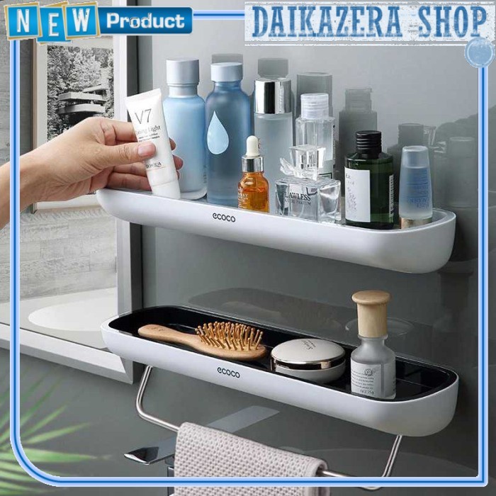 Rak Gantung Kamar Mandi Serbaguna Organizer Storage Rack - Hitam