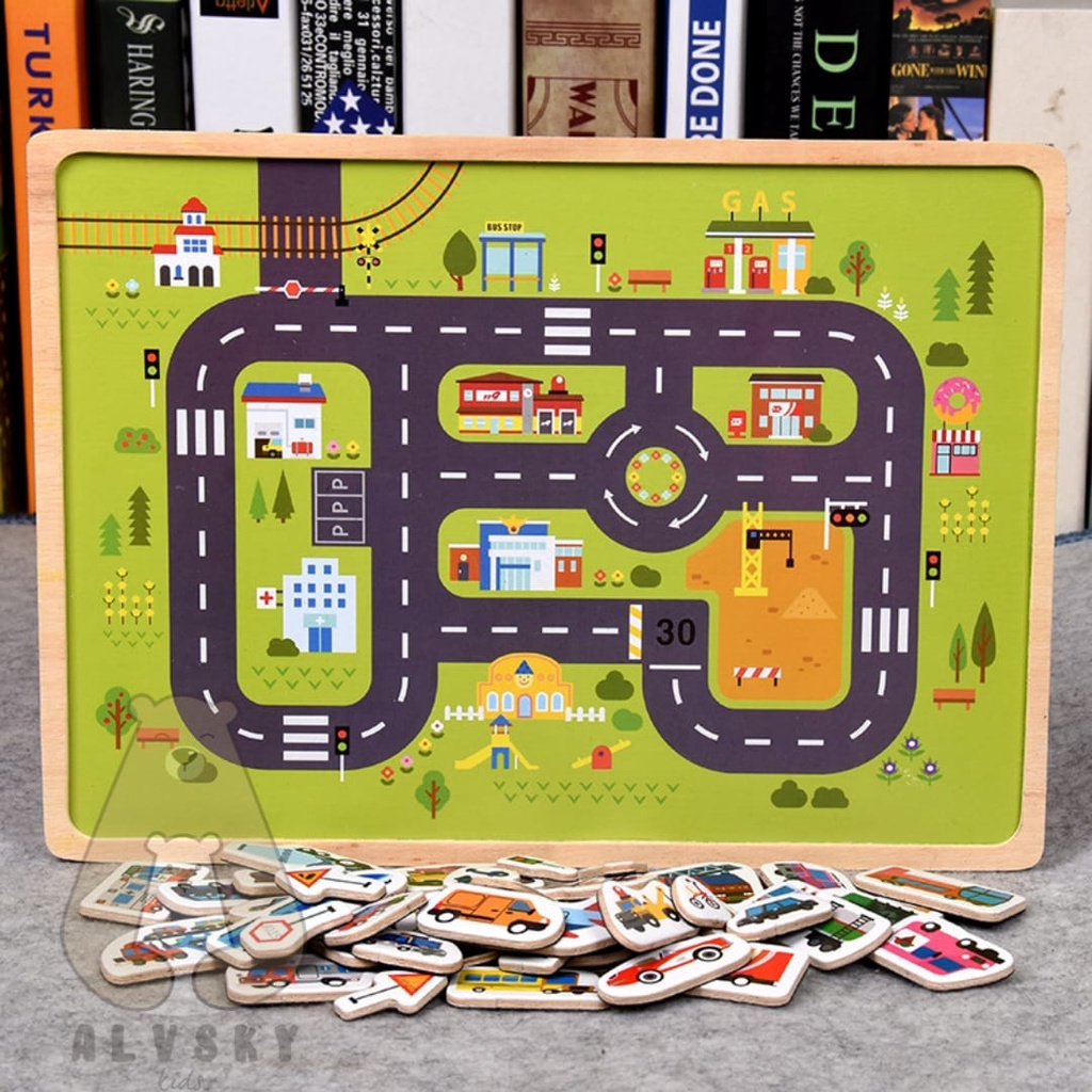 MAINAN EDUKASI PUZZLE MAGNET / MAGNETIC BOARD PUZZLE HEWAN &amp; TRANSPORTASI / PUZZLE PAPAN MAGNETIC